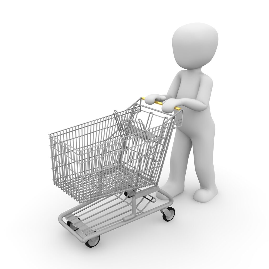 shopping cart, shopping, chrome steel-1026501.jpg